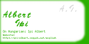 albert ipi business card